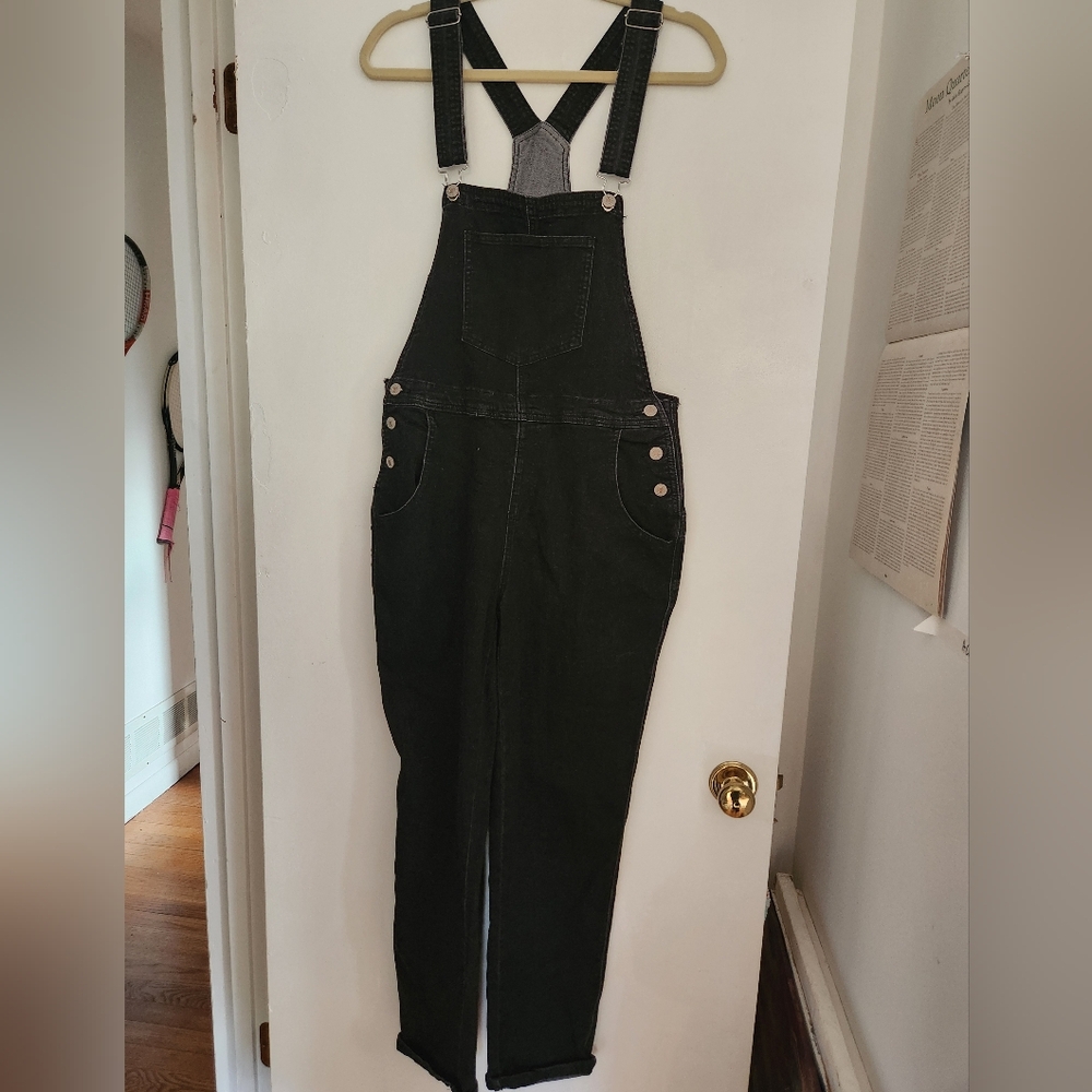 Black Denim Overalls Size Small